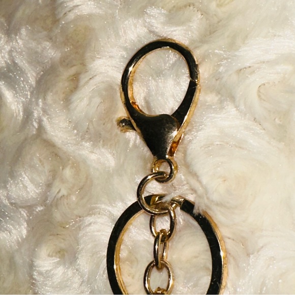 SALE🔥4/$25 Gold-tone Purple Tassel Keychain with Rhinestone Accent NWOT - Picture 3 of 6